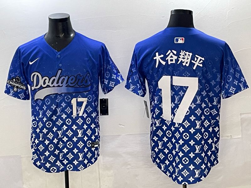 Men Los Angeles Dodgers #17 Ohtani Blue Nike 2025 MLB jersey 09->los angeles dodgers->MLB Jersey